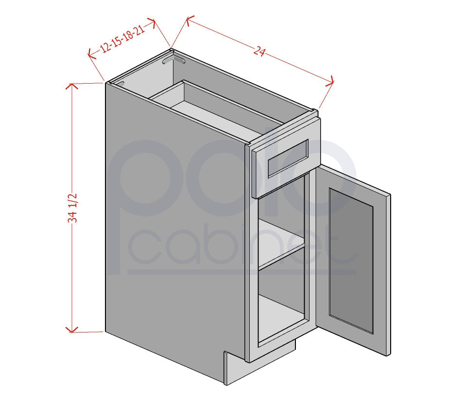 Single Door Single Drawer Bases
