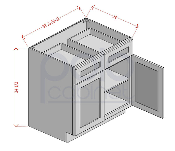 Double Doors Double Drawers Bases