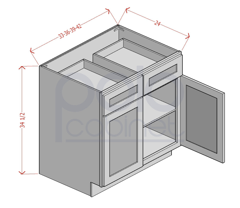 Double Doors Double Drawers Bases