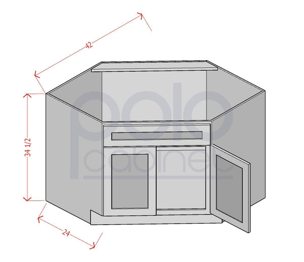 Diagonal Corner Sink Base