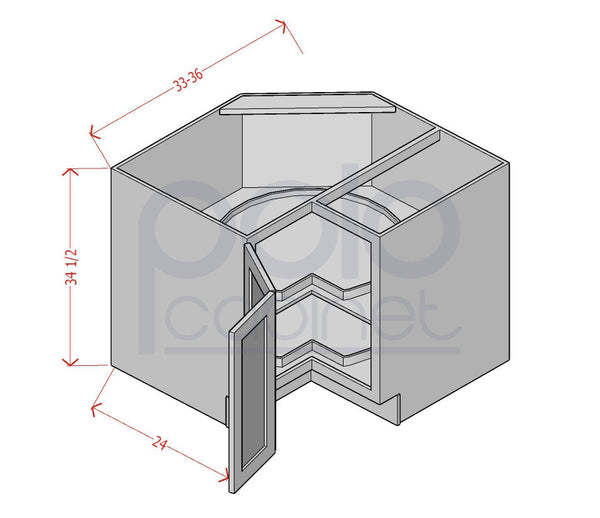 Lazy Susan Base Corner Cabinet