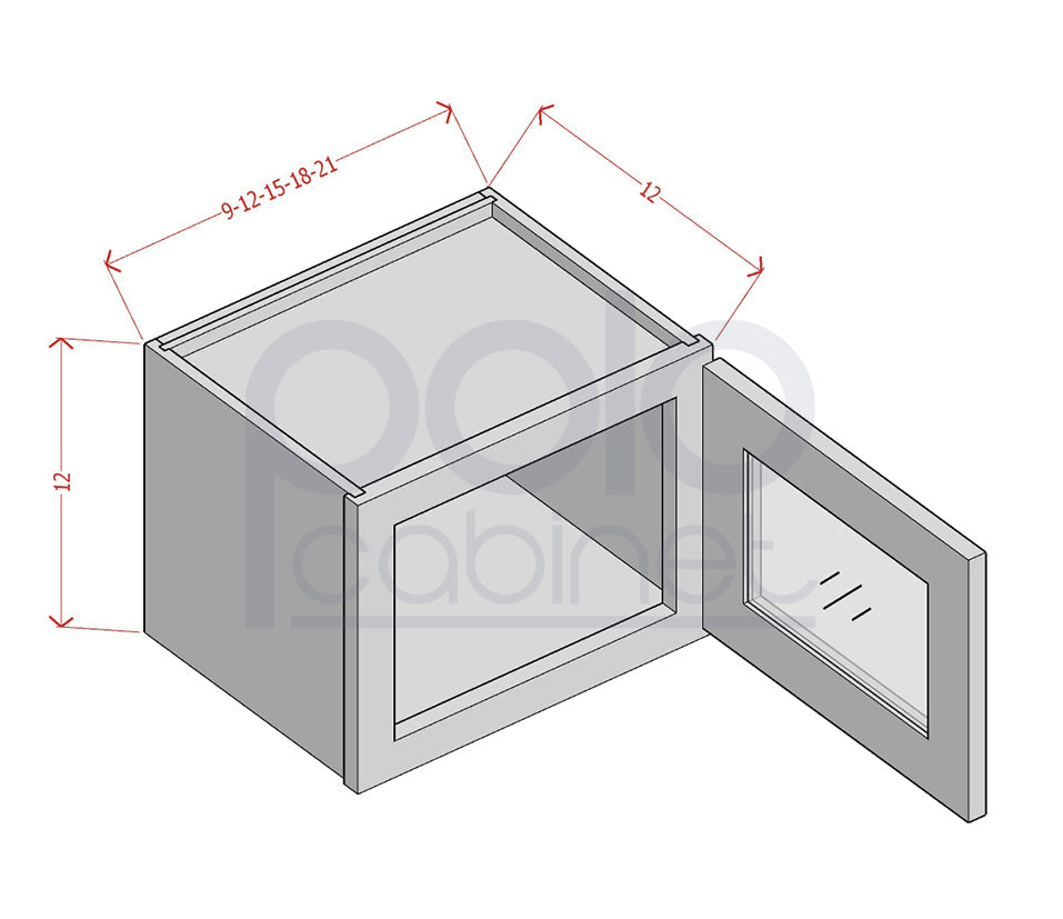 Single Glass Door Wall Stacker Cabinets