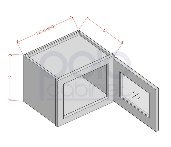 Single Glass Door Wall Stacker Cabinets