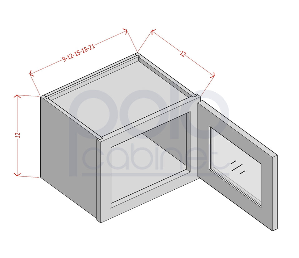 Single Glass Door Wall Stacker Cabinets