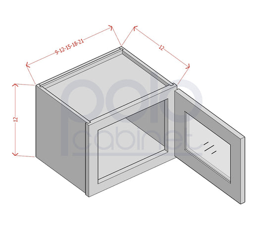 12" High Single Door Wall Stacker Cabinets