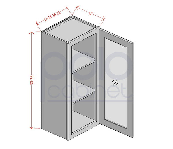 Single Glass Door Wall Cabinets