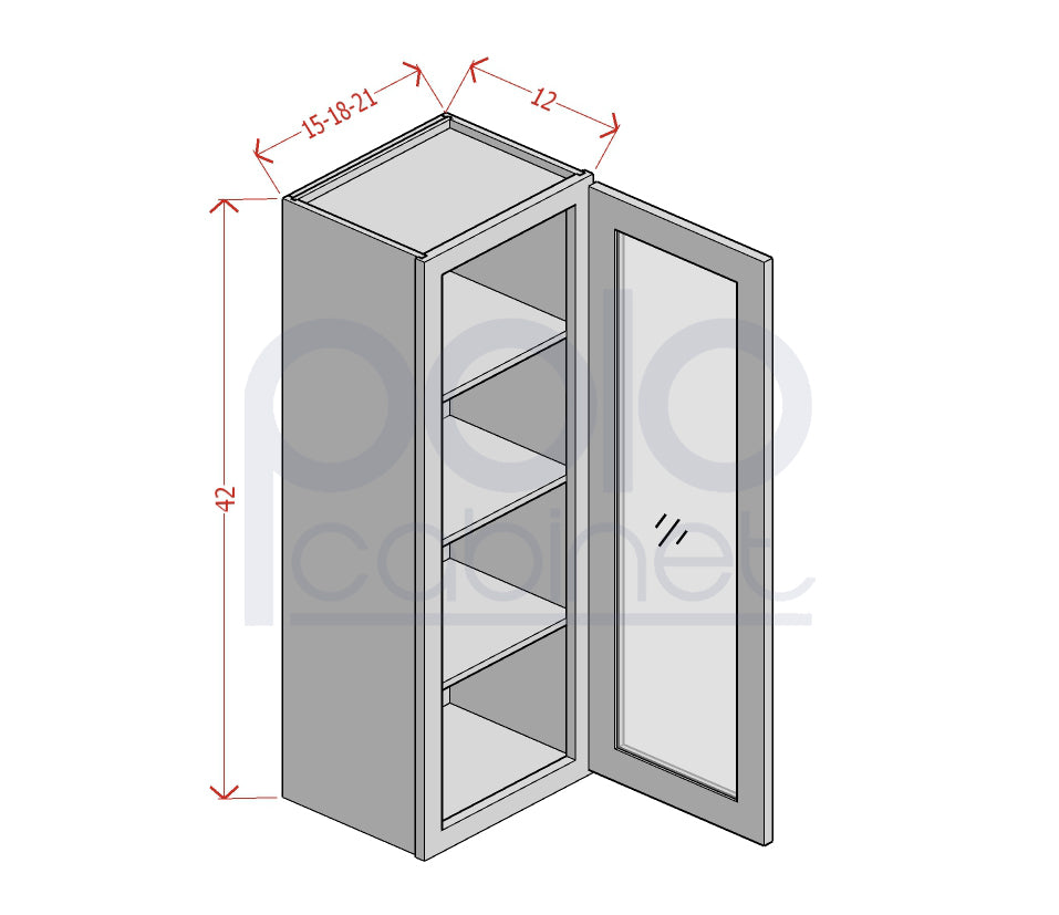 Single Glass Door Wall Cabinets