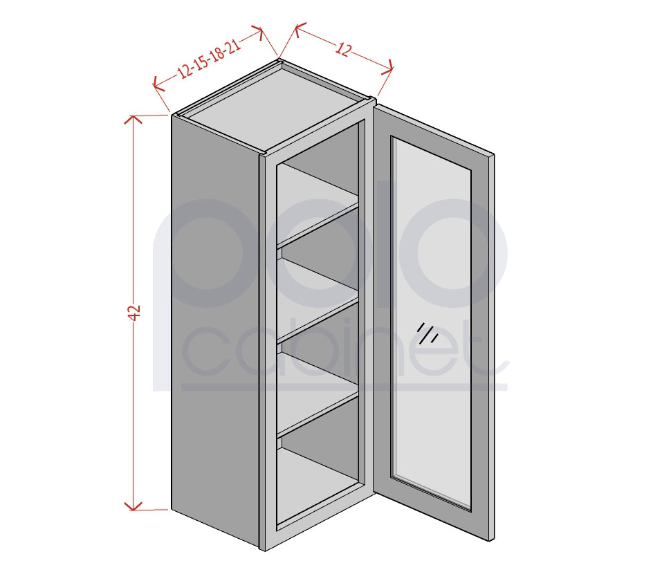 Single Glass Door Wall Cabinets