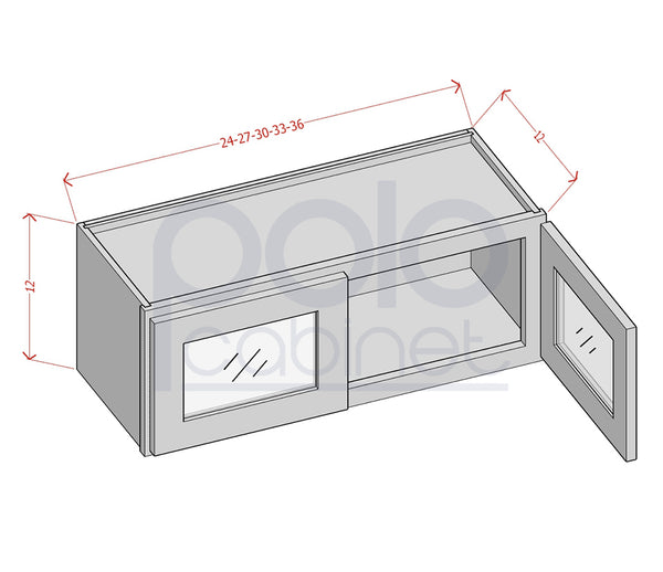 Double Glass Door Wall Stacker Cabinets