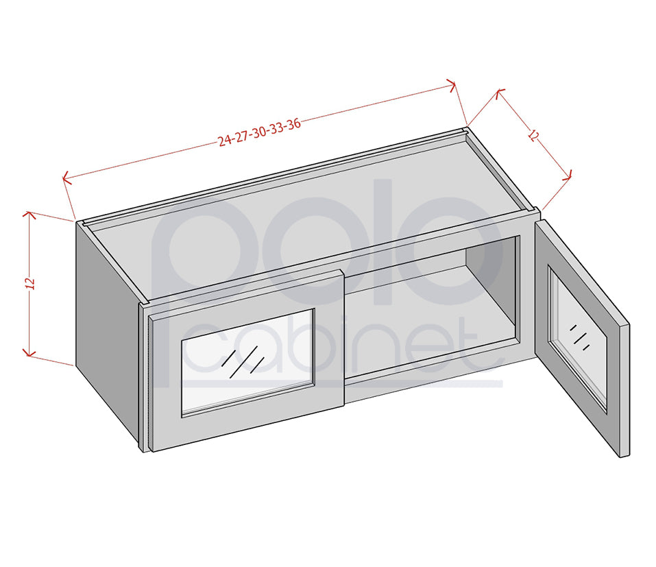 Double Glass Door Wall Stacker Cabinets