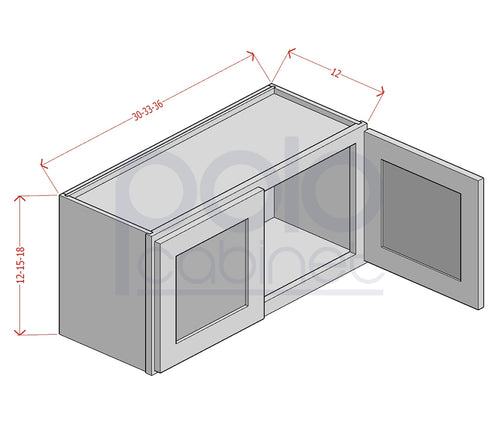 12" High Bridge Wall Cabinets