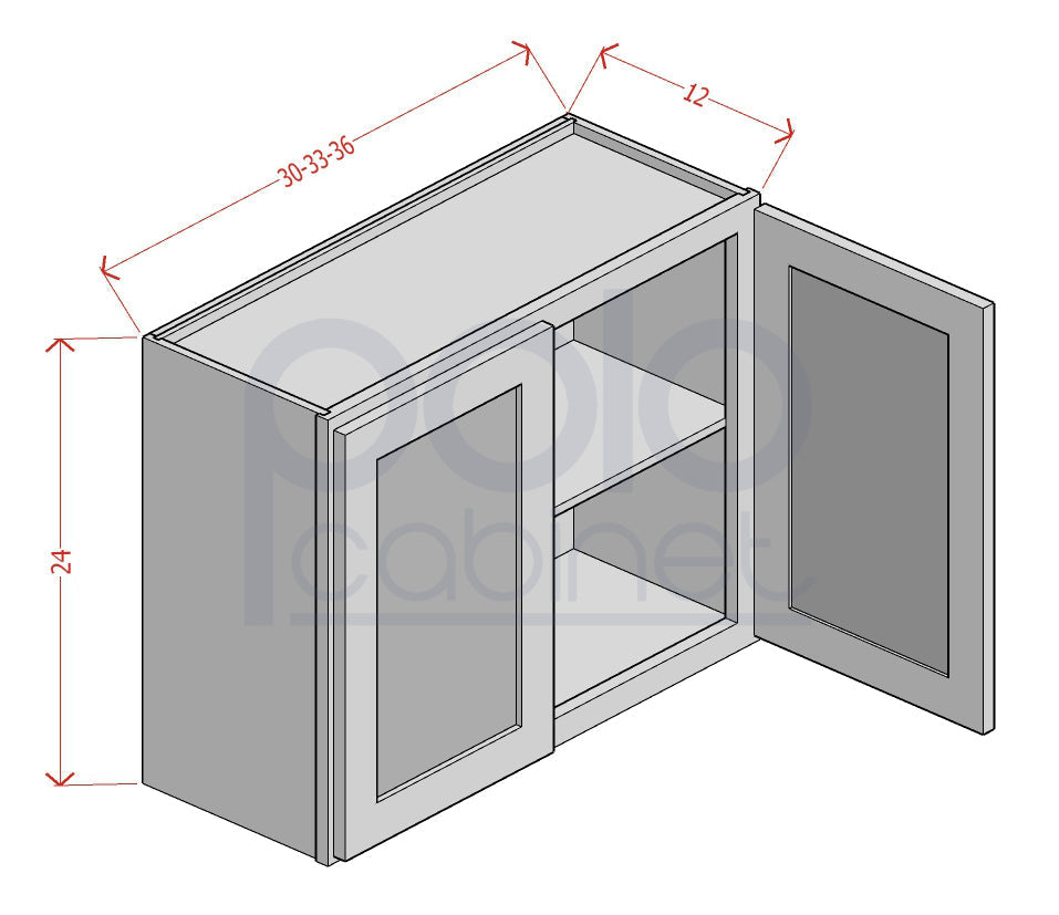 24" High Bridge Wall Cabinets
