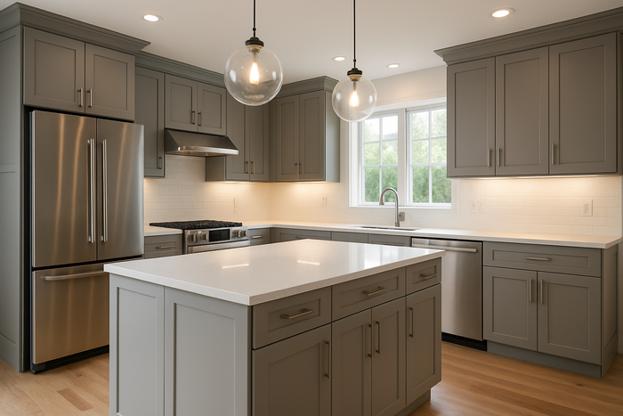 Shaker Gray Kitchen Cabinets 